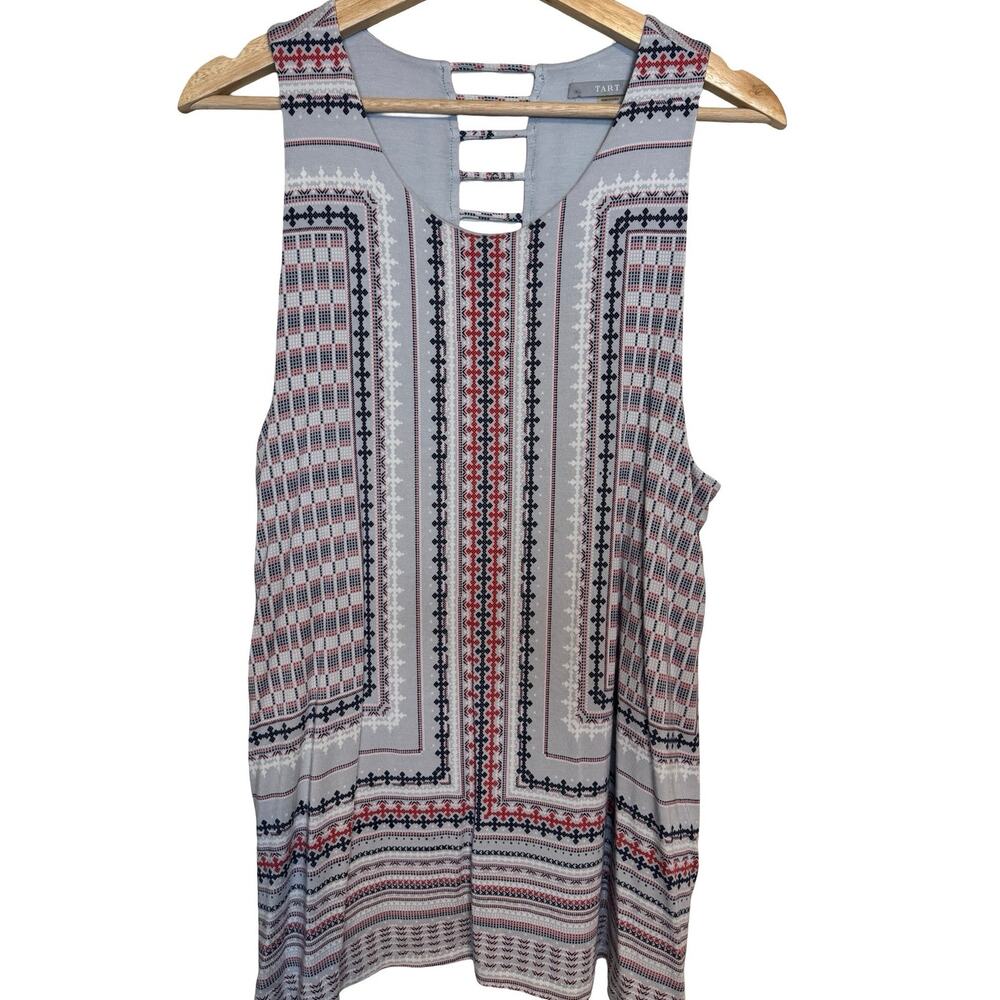 Tart Collections Sleeveless Geometric Print Top Size Large